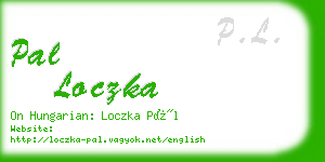 pal loczka business card